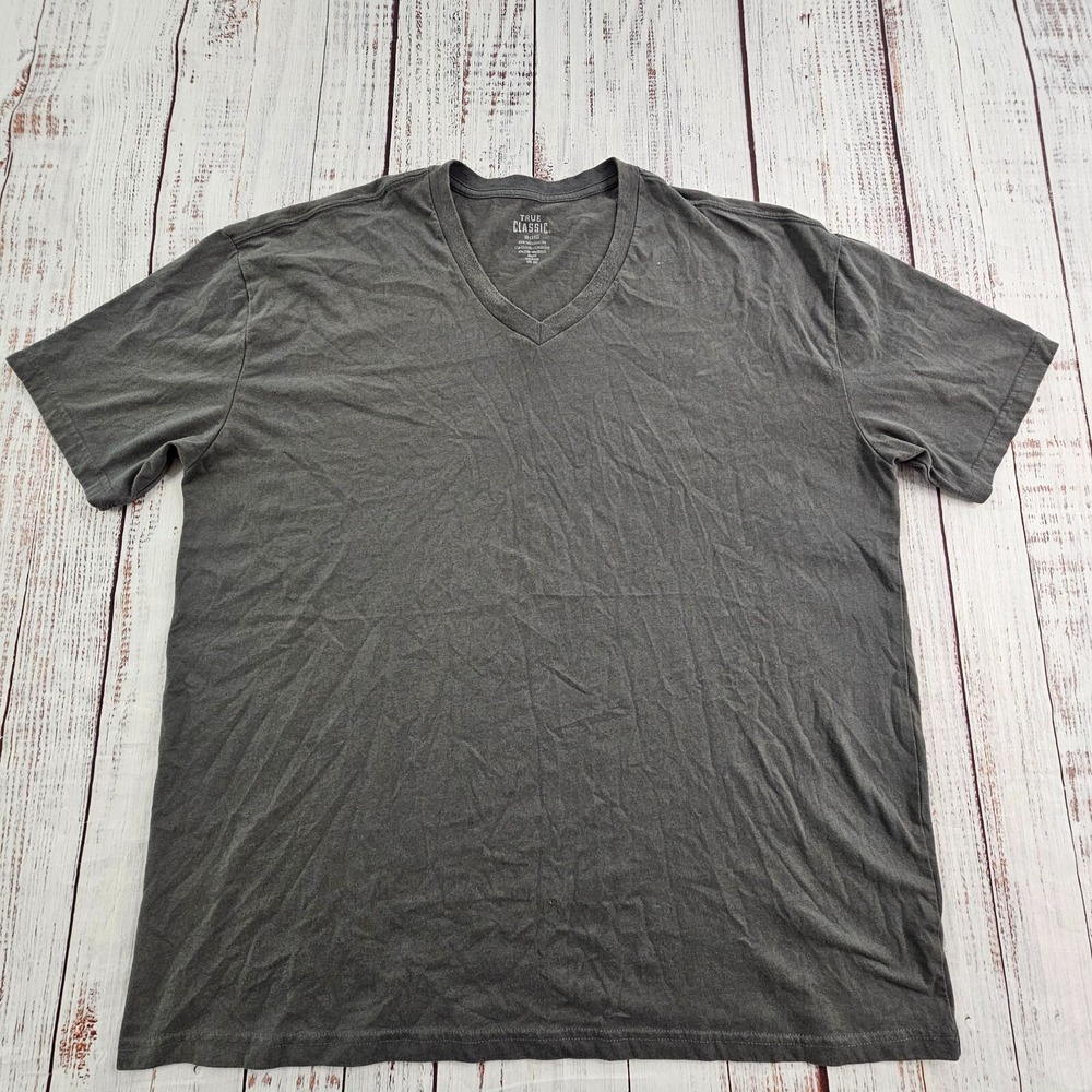 True Classic Olive Short Sleeve Cotton Blend T-Shirt Men's 2XL